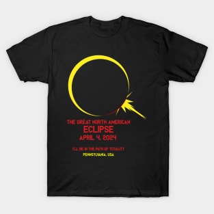 Eclipse 2024 Pennsylvania, USA T-Shirt